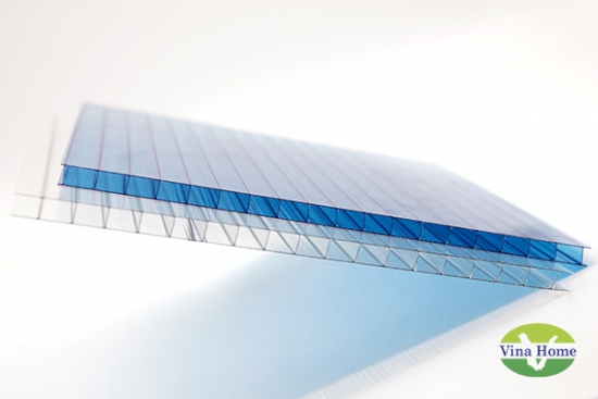 Tấm Lợp Lấy Sáng Rỗng VinaHome tem xanh 5mm (ly) Poly cao cấp