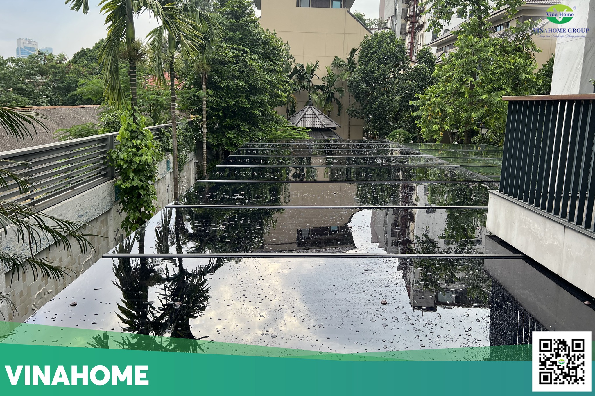 Công trình mái bể bơi