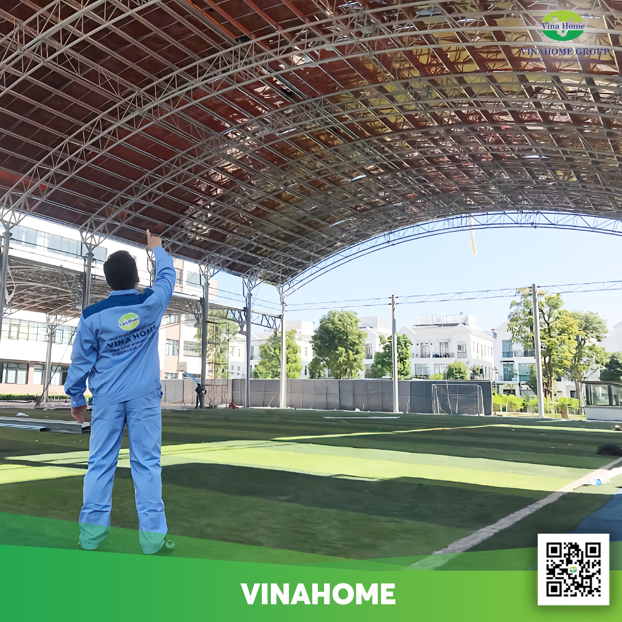 Thi công mái nhựa Poly