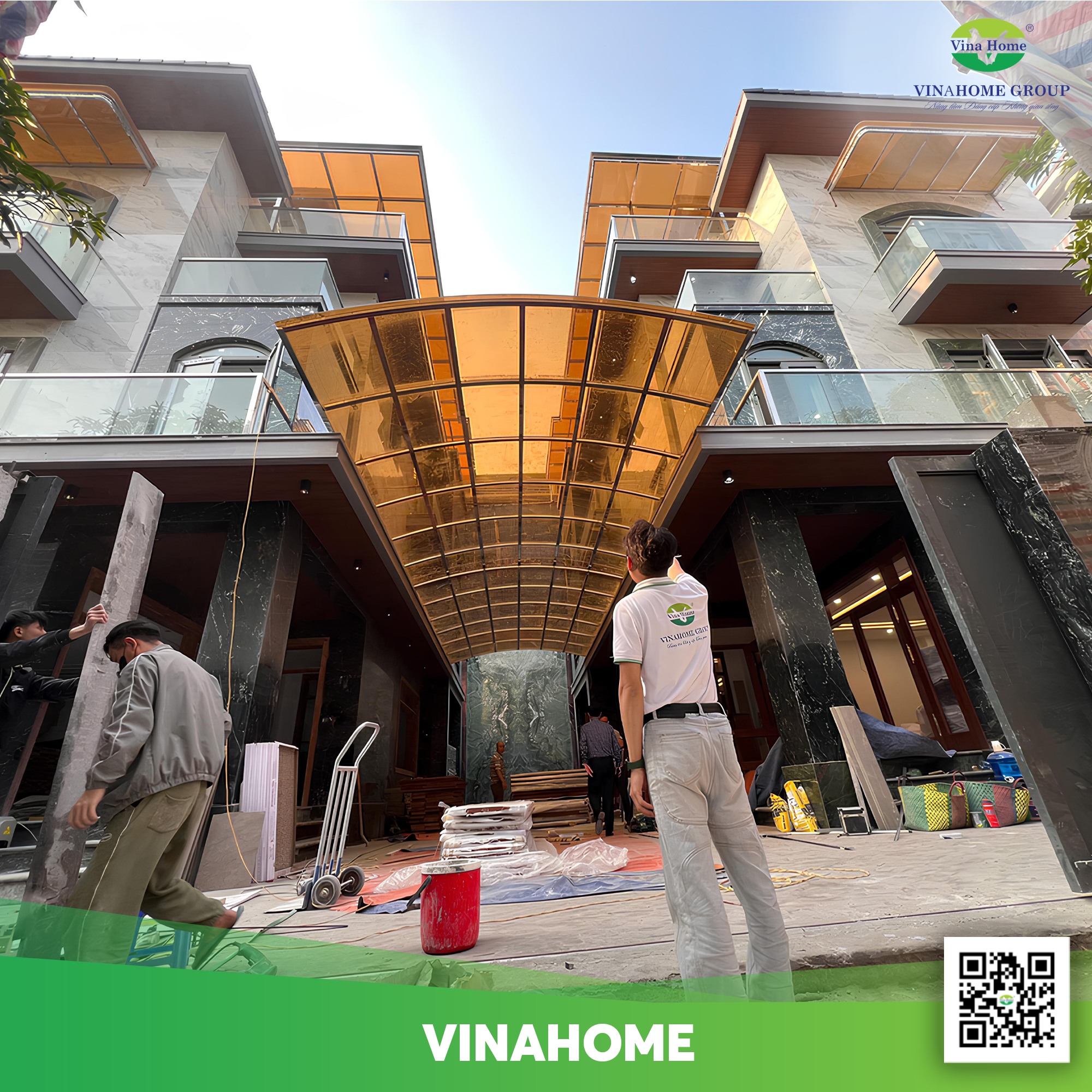 Công trình mái nhựa Poly