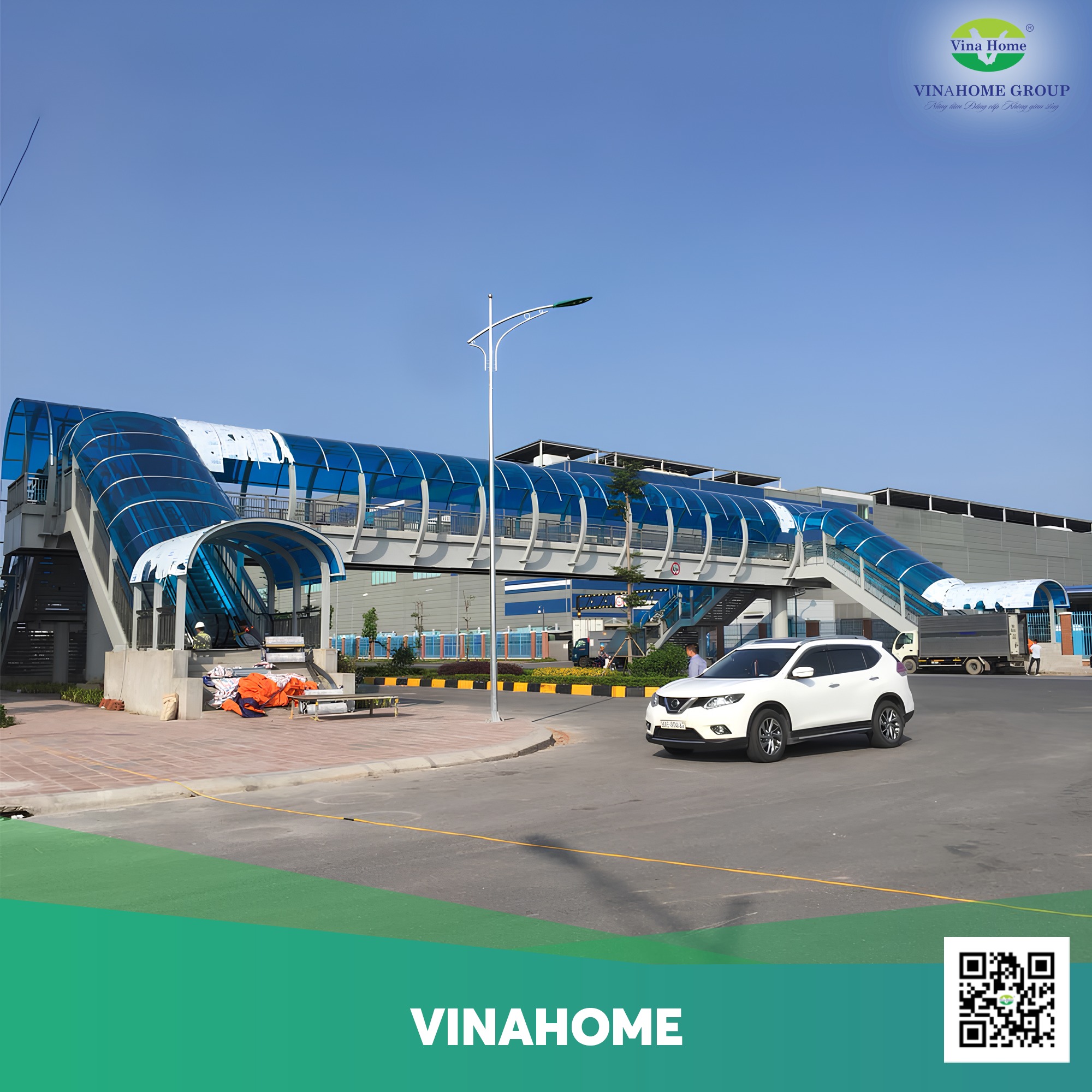 Mái che đường đi bộ từ Polycarbonate